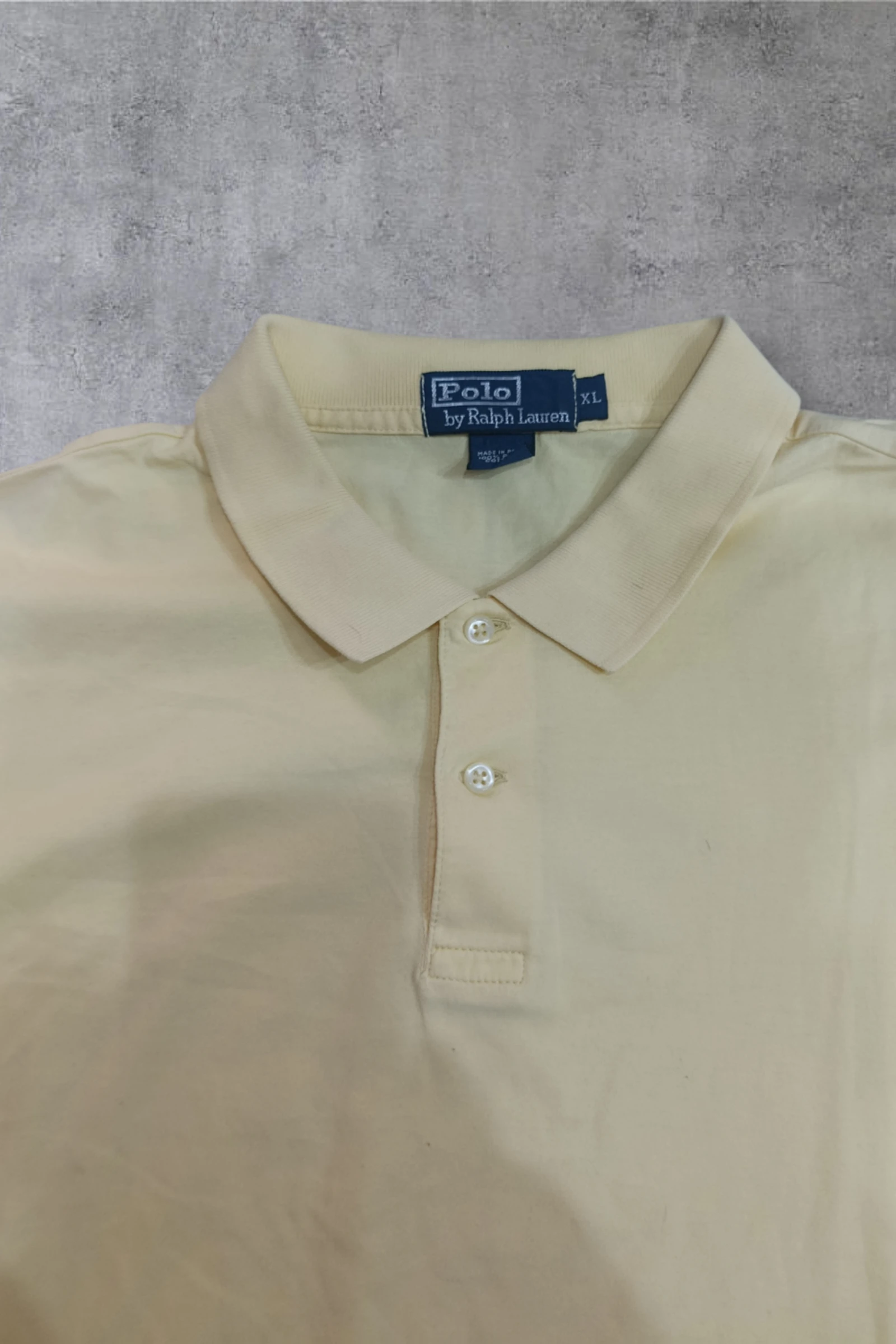 | Polo Ralph Lauren Homem | Cor Amarela | 100% Algodão | Logo Pony Azul | Tamanho XL | – photo 4